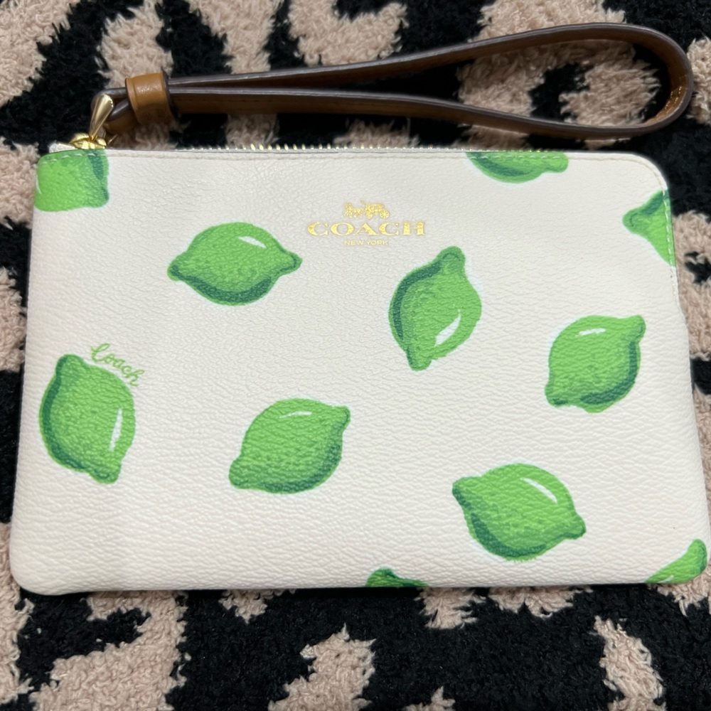 Coach lime wristlet!